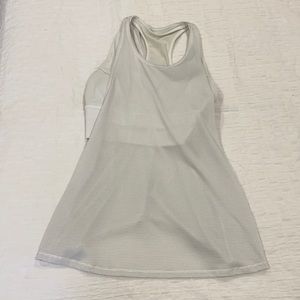 Lululemon White Tank with bra